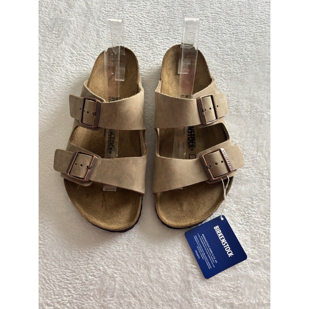Birkenstock Arizona Sandal Unisex Oil Base Regular Fit Taupe Men 8